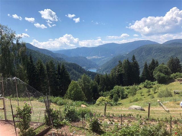 Diga del Fedaia dall'agriturismo Rodolo.